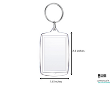 Load image into Gallery viewer, Personalized keychains bulk, personalized keychains with pictures, personalized keychains with picture and text, personalized keychains for him, personalized keychains for students, acrylic keychains custom, custom acrylic keychains double sided,