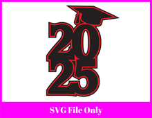 Load image into Gallery viewer, 2025 Graduation Centerpiece Svg File | 2025 Graduation Centerpiece