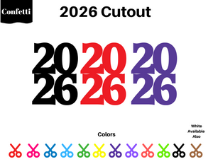 30 2026 Cutout, 2026 Decorations, 2026 Die Cut, Die Cut Shapes, Die Cut Paper Shapes, Class of 2026, Graduation Confetti, Numbers, Stacked
