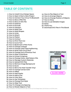 Printable Cricut Cheat Sheets, Cricut Design Space Help, Cricut Design Space ebook, Cricut Design Space Tutorials, Cricut Design Space Videos, Cricut Guide, 