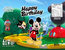 Load image into Gallery viewer, Personalized Mickey Mouse Chip Bag Template – Editable in Canva | DIY Printable Party Favor | Instant Download