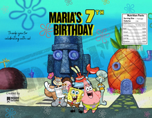 Load image into Gallery viewer, Personalized Spongebob Chip Bag Template – Editable in Canva | DIY Printable Party Favor | Instant Download