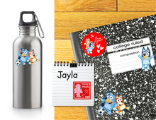 Load image into Gallery viewer, Bluey Character Sticker Sheet | Print Then Cut Cricut Stickers