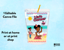 Load image into Gallery viewer, Personalized Gracie's Corner Capri Sun Label Template | Editable Canva Capri Sun Wrapper | Gracie's Corner Birthday Party Drink Labels