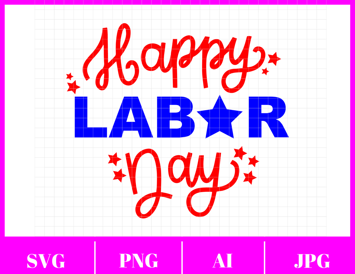 Happy Labor Day Svg File | Labor Day Stars Svg File – InsideOutlined