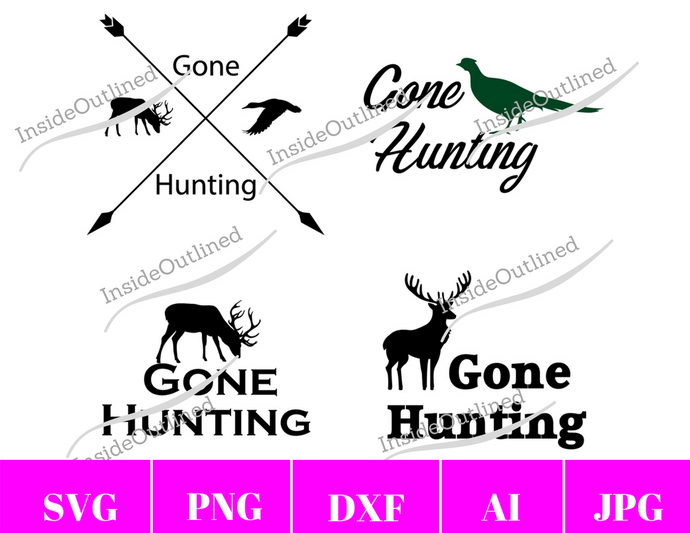 Gone Hunting Bundle Svg File