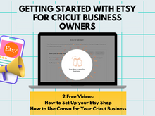 Load image into Gallery viewer, Getting Started with Etsy for Cricut Business, Cricut Business Plan, Cricut Etsy, Cricut Etsy Shop, Starting a Cricut Etsy Shop Cover