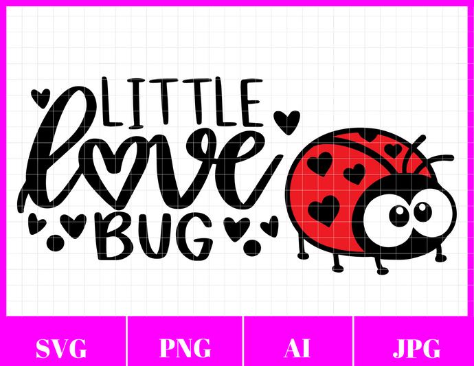 Little Love Bug Svg File | Valentine Svg Files